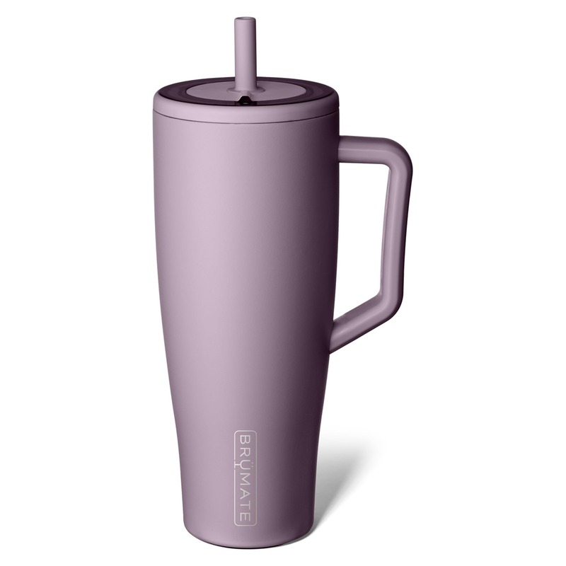 BrüMate Era 40 oz Tumbler with Handle and Straw | 100% Leakproof Insulated Water Bottle Tumbler with Lid and Flexible SoftSip Straw | Made of Stainless Steel | Cup Holder Friendly | 40oz (Lilac Dusk)