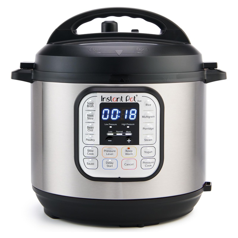 Instant Pot Duo 7-in-1 Electric Pressure Cooker, Slow Cooker, Rice Cooker, Steamer, Sauté, Yogurt Maker, Warmer & Sterilizer, Includes App with Over 800 Recipes, Stainless Steel, 8 Quart
