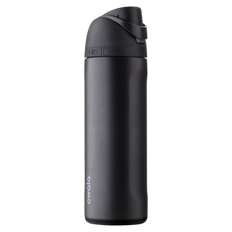 Owala FreeSip Insulated Stainless Steel Water Bottle with Straw, BPA-Free Sports Water Bottle, Great for Travel, 24 Oz, Very, Very Dark