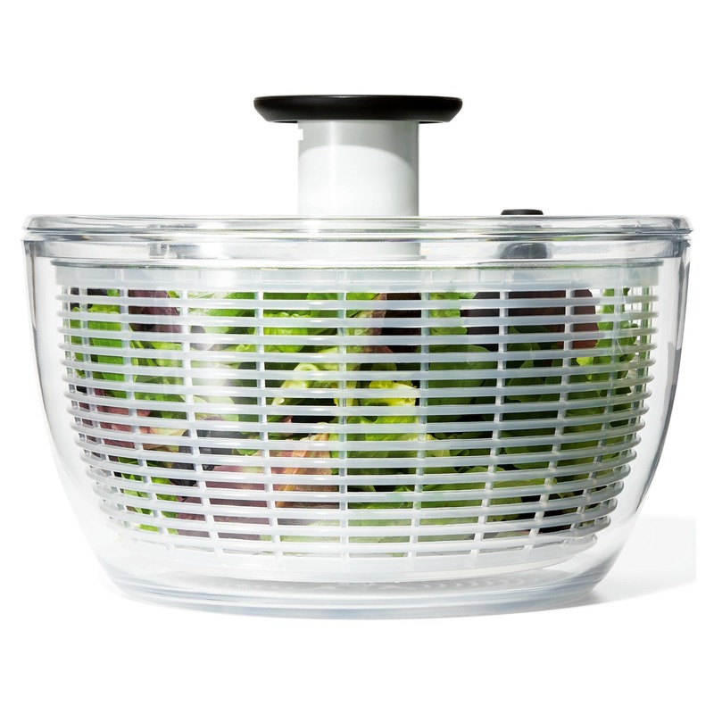 OXO Good Grips Salad Spinner | Lettuce Spinner | Fruit Washer | Fruit Washing Bowl with Strainer | Vegetable Cleaner | Salad Cleaner | Lettuce Washer | 6.22 Quart Capacity
