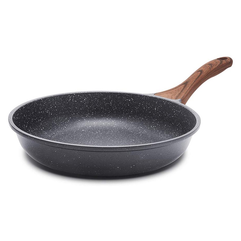 SENSARTE Nonstick Frying Pan Skillet, Swiss Granite Coating Omelette Pan, Healthy Stone Cookware Chef's Pan, PFOA Free (9.5 Inch)