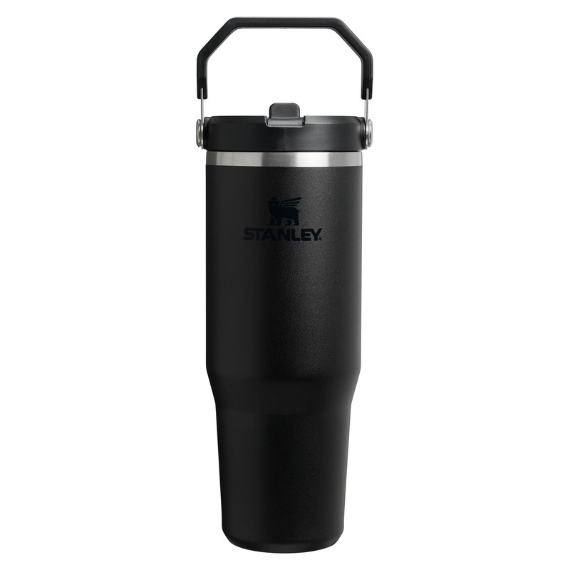 Stanley IceFlow 2.0 Flip Straw Tumbler with Handle 30 oz | Twist On Lid and Flip Up Straw | Leak Resistant Water Bottle | Insulated Stainless Steel | BPA-Free | Black 2.0