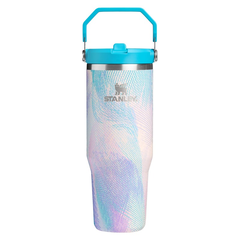STANLEY IceFlow 2.0 Flip Straw Tumbler with Handle 30 oz | Twist On Lid and Flip Up Straw | Leakproof Water Bottle | Insulated Stainless Steel | BPA-Free | Sea Glass Plume